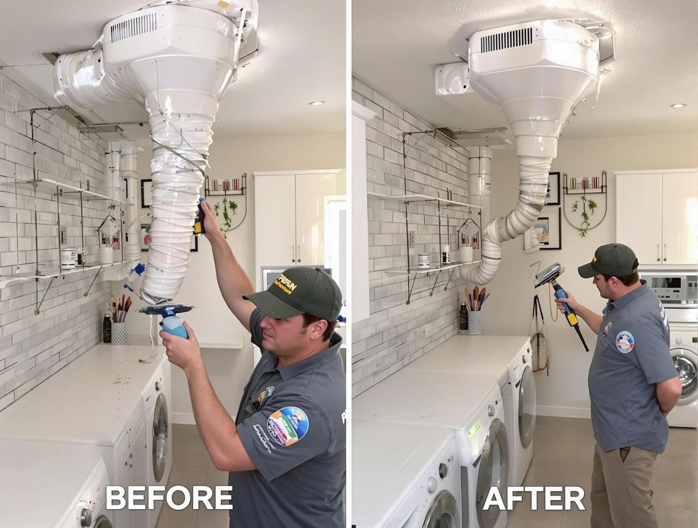 Professional dryer exhaust vent cleaning by Plum Dryer Vent Cleaning in Plum
