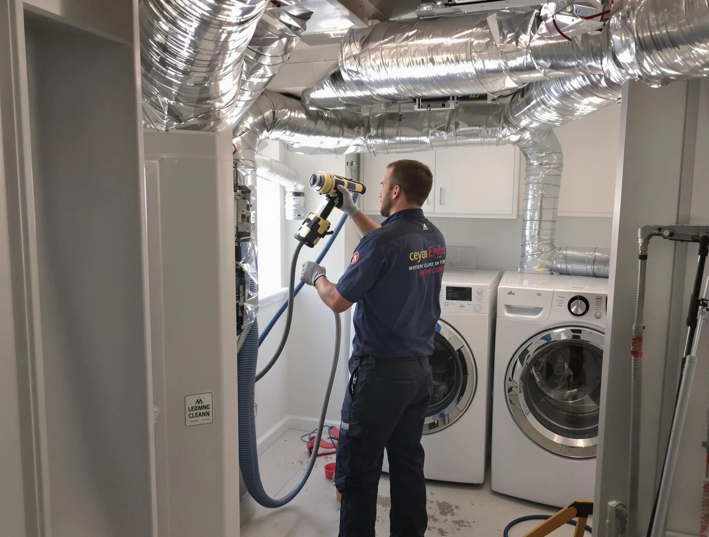 Plum Dryer Vent Cleaning specialist using advanced equipment for thorough duct cleaning in Plum